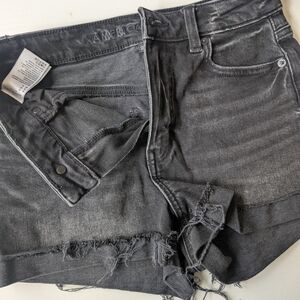 American Eagle Outfitters Charcoal Frayed Women's Jeans